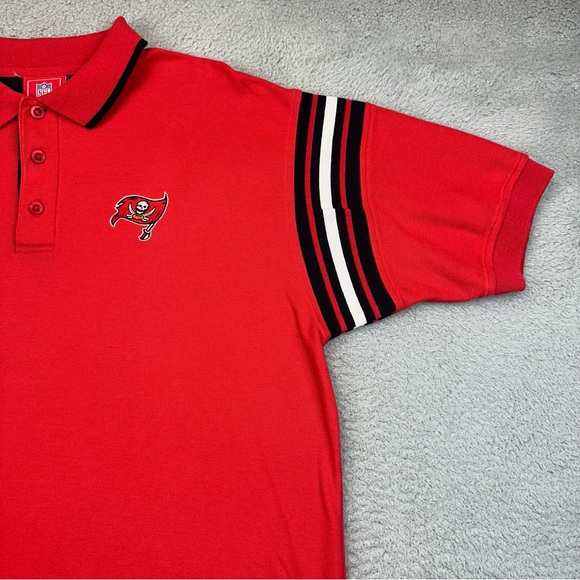 Tampa Bay Buccaneers Shirt Mens Large Red Knit Polo NFL Football Casual Team - Picture 5 of 14